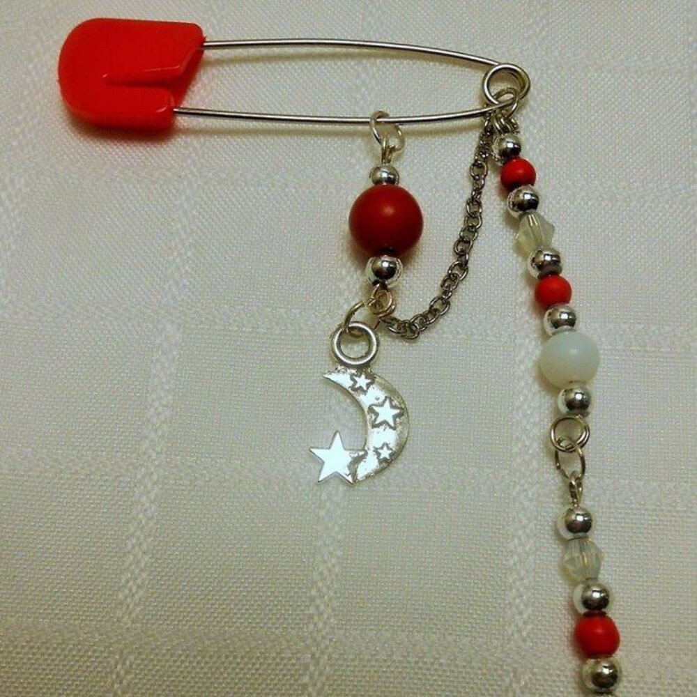 Handmade decorative safety pin no.12